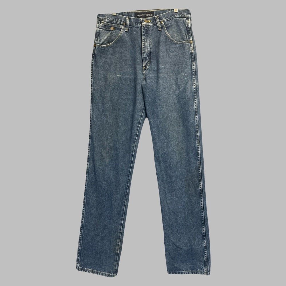 Wrangler Jeans George Strait Cowboy Cut Relaxed Fit Mens 33x36 Western Blue